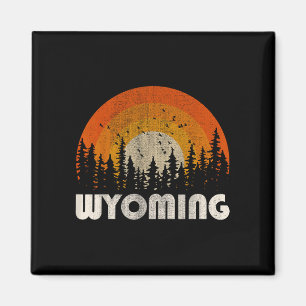 Wyoming - rolig natur vintage vandring 60-talet 70 magnet