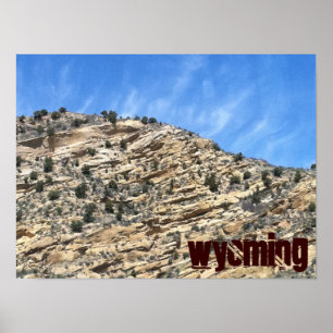 Wyoming scenic sten poster