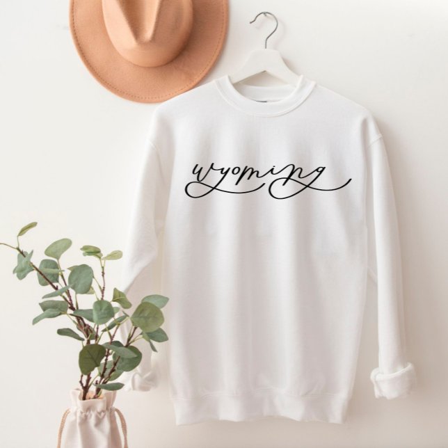Wyoming Script State Women's Sweatshirt T Shirt (Skapare uppladdad)
