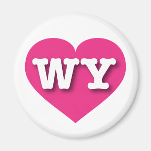 Wyoming Shock rosa Heart - Big Kärlek Magnet