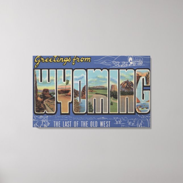 Wyoming (Sista Gammala västern) Canvastryck (Framsida)