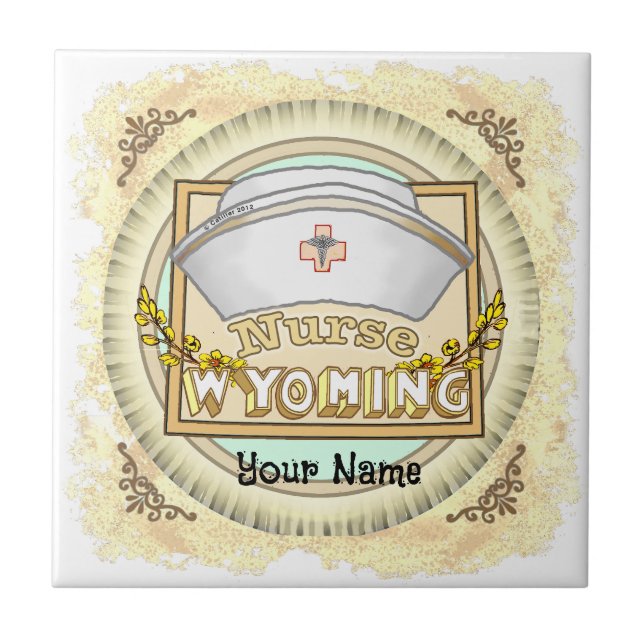 Wyoming Sjuksköterska Kakelplatta (Framsidan)