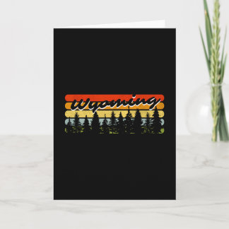 Wyoming Skogs Solnedgång Träd Stuga Tema Souvenir Kort