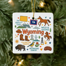 Wyoming Skräddarsydd Familjeresa Jul Julgransprydnad Keramik