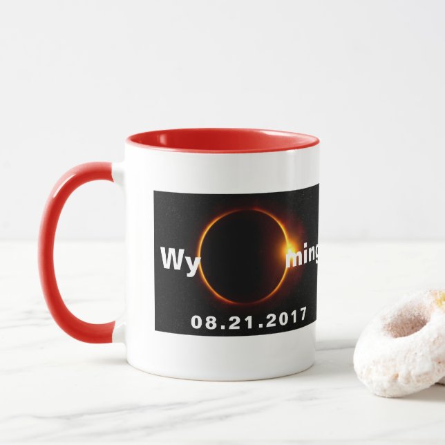 Wyoming sol- förmörkelse mugg (Med munk)