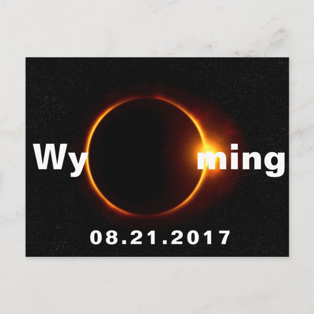 Wyoming Solar Eclipse Vykort (Framsida)