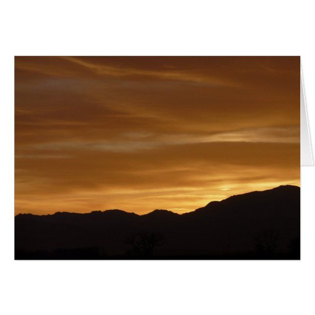 Wyoming solnedgång hälsningskort (Framsidan Horizontal)