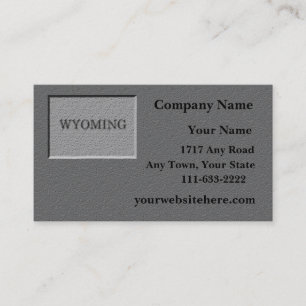 Wyoming State-Affärskortet såg stenformat ut Visitkort