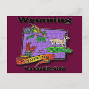 Wyoming State Bird Bäste Bush Vykort