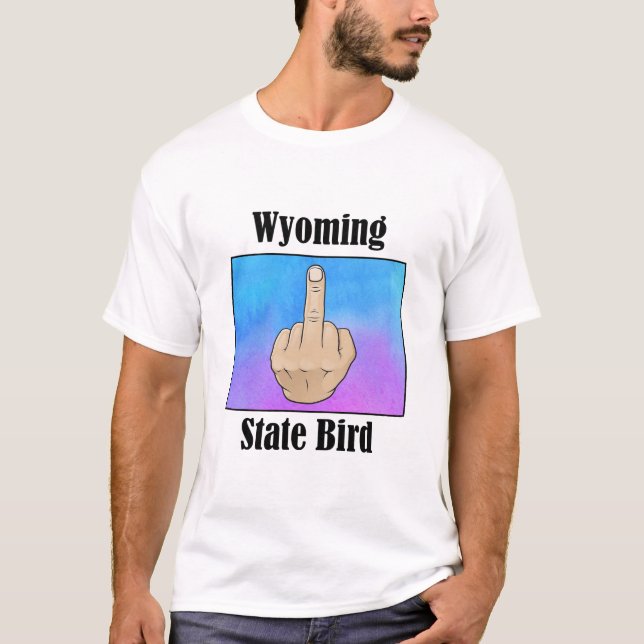 Wyoming State bird t-shirt mitten finger färg (Framsida)