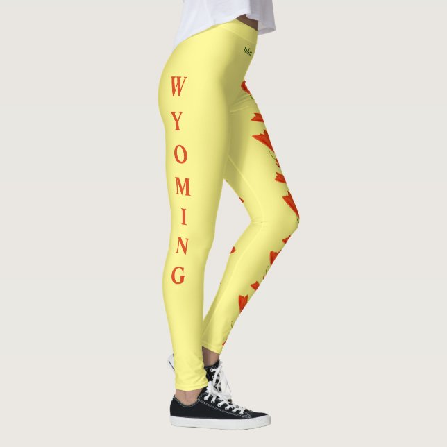 Wyoming State Flower Indian Paintbrush Leggings (Höger)