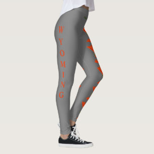 Wyoming State Flower Indian Paintbrush Leggings