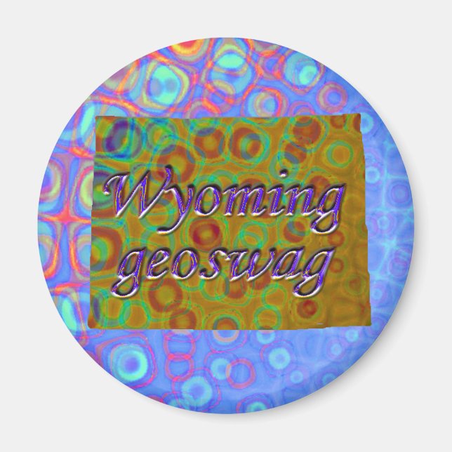 Wyoming State Geocaching Supplies Magnet Geoswag (Framsidan)