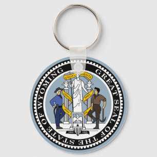 Wyoming State Seal Keychain Nyckelring