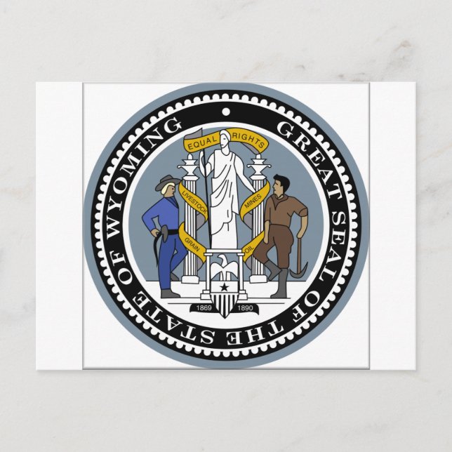 Wyoming State Seal Vykort (Framsida)