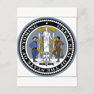 Wyoming State Seal Vykort