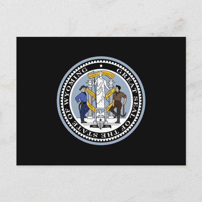 Wyoming State Seal Vykort (Framsida)