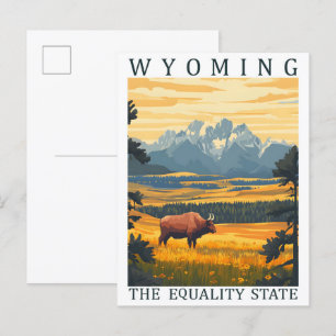 Wyoming State USA Travel Ställe Vykort