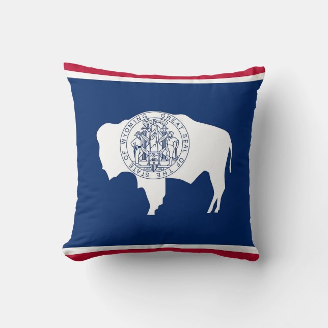 Wyoming Statlig flagga American MoJo Pillow Kudde (Framsida)