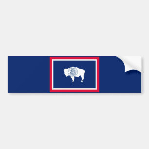 Wyoming Statlig flagga Design Bildekal