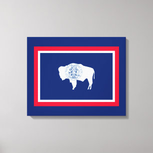 Wyoming Statlig flagga Design Canvastryck