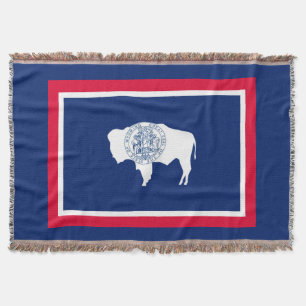 Wyoming Statlig flagga Design Filt