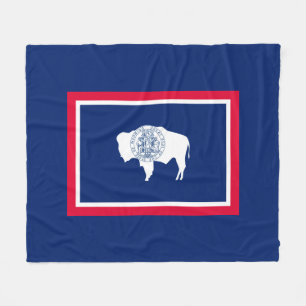 Wyoming Statlig flagga Design Fleecefilt