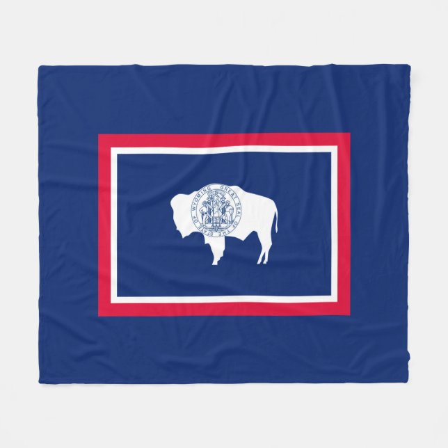 Wyoming Statlig flagga Design Fleecefilt (Framsidan (Horisontell))