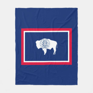 Wyoming Statlig flagga Design Fleecefilt