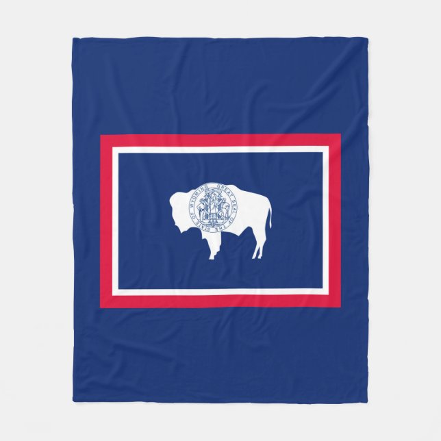 Wyoming Statlig flagga Design Fleecefilt (Framsidan)