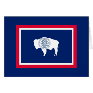 Wyoming Statlig flagga Design Hälsningskort