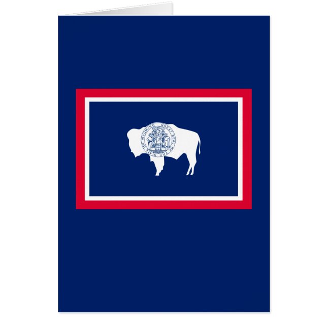 Wyoming Statlig flagga Design Hälsningskort (Framsidan)