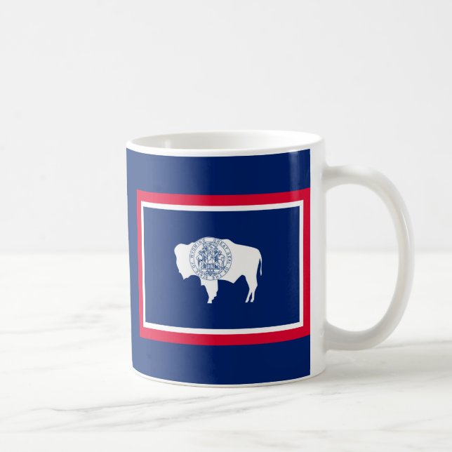 Wyoming Statlig flagga Design Kaffemugg (Höger)