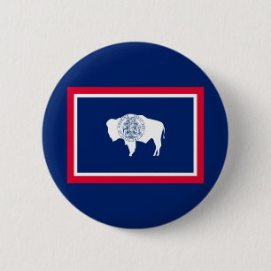 Wyoming Statlig flagga Design Knapp