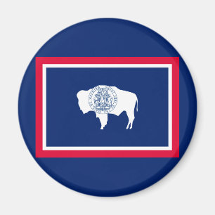 Wyoming Statlig flagga Design Magnet