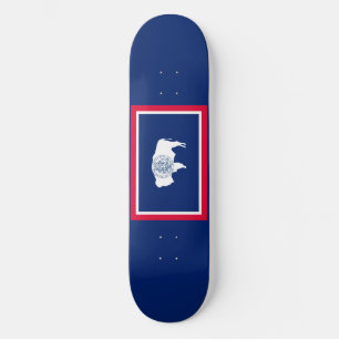 Wyoming Statlig flagga Design Old School Skateboard Bräda 18 Cm