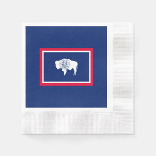Wyoming Statlig flagga Design Pappersservett