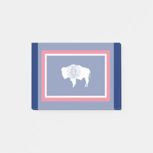 Wyoming Statlig flagga Design Post-it Block