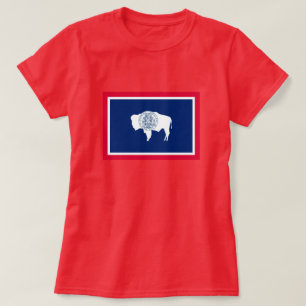 Wyoming Statlig flagga Design T-shirt