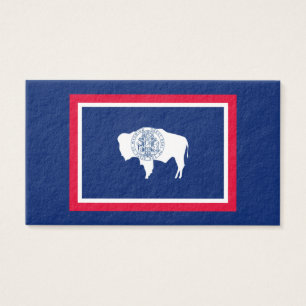Wyoming Statlig flagga Design Visitkort