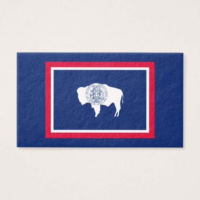 Wyoming Statlig flagga Design Visitkort (Framsidan)