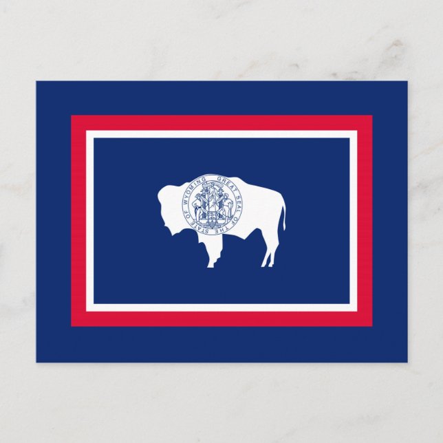Wyoming Statlig flagga Design Vykort (Framsida)