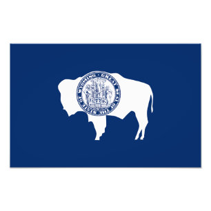 Wyoming Statlig flagga Fototryck