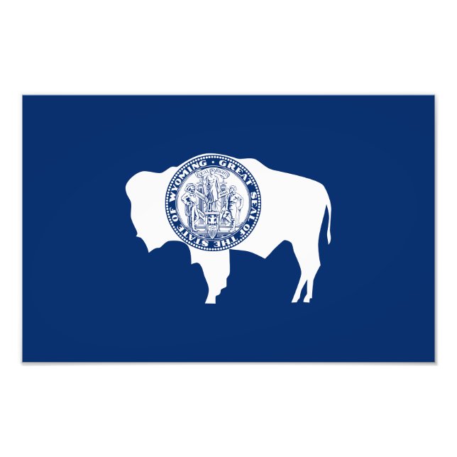 Wyoming Statlig flagga Fototryck (Framsidan)