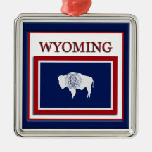 Wyoming Statlig flagga jul Ornament
