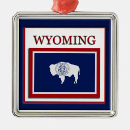 Wyoming Statlig flagga jul Ornament