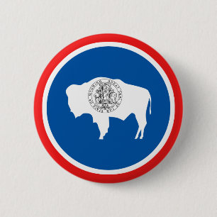 Wyoming statlig flagga knapp