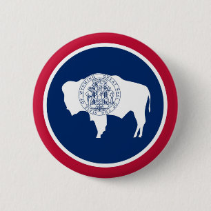 Wyoming statlig flagga knapp