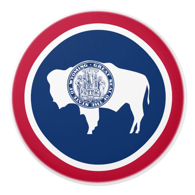 Wyoming Statlig flagga Knopp (Framsidan)