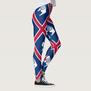 Wyoming Statlig flagga Leggings